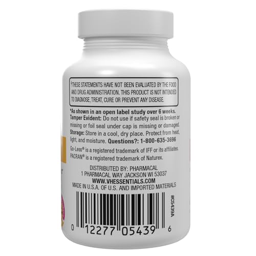 vH essentials Urinary Health & Bladder Control, Cranberry Extract, Prebiotics and Probiotics vH essentials uk supplements