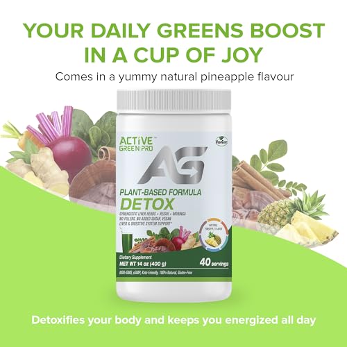 Active Green Pro - Detox Powder, Blend of Synergistic Liver Herbs, Reishi, Moringa Active Green Pro uk supplements