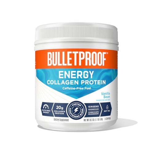 Bulletproof Vanilla Bean Energy Collagen Protein Powder, 18.3 Ounces, Caffeine-Free Fuel Bulletproof uk supplements