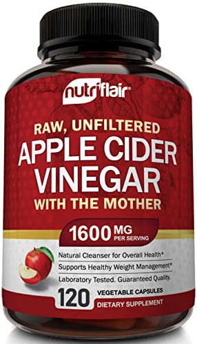 Apple Cider Vinegar Capsules with The Mother - 120 Vegan ACV Pills NutriFlair uk supplements