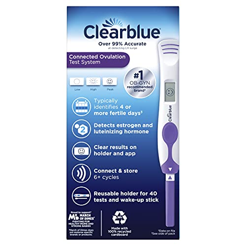 Clearblue Connected Ovulation Test System featuring Bluetooth connectivity and Advanced Clearblue uk supplements