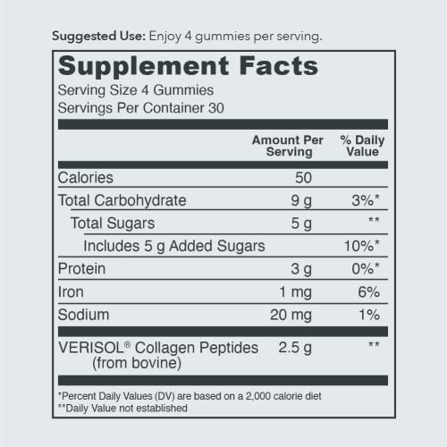 Vital Proteins Collagen Gummies, 2.5g of Clinically-Tested Collagen for Hair, Skin Vital Proteins uk supplements