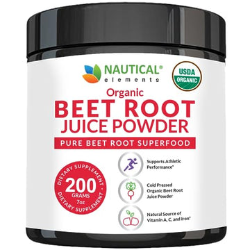 Beet Juice Powder Organic - Cold Pressed - 20:1 Concentrate - Concentrated Beet Root Nautical Elements uk supplements