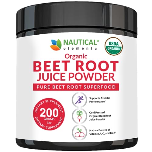 Beet Juice Powder Organic - Cold Pressed - 20:1 Concentrate - Concentrated Beet Root Nautical Elements uk supplements