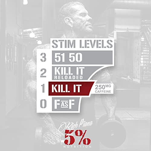 5% Nutrition Rich Piana Kill It Pre Workout Powder w/Creatine, Jitter-Free Caffeine 5% Nutrition uk supplements