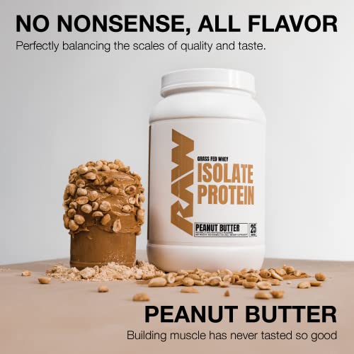 RAW Whey Isolate Protein Powder, Peanut Butter - 100% Grass-Fed Sports Nutrition Protein RAW uk supplements