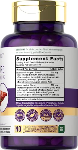 Carlyle Liver Support Supplement | 90 Capsules | Powerful Complex | Liver Care Formula Carlyle uk supplements