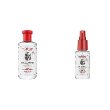 Thayers Alcohol-Free, Hydrating Rose Petal Witch Hazel Facial Toner 12 oz + 3oz THAYERS uk supplements