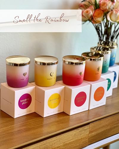 Inspired Picks Refreshing Green Candle – Wood Sage & Sea Salt w/Gold Stemmed Leaves Symbol Inspired Picks uk supplements