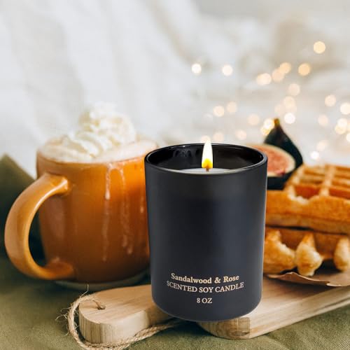 Sandalwood Rose Scented Candles, Christmas Birthday Candle Gifts for Women, Best Friends Kelly's Custom Candles uk supplements