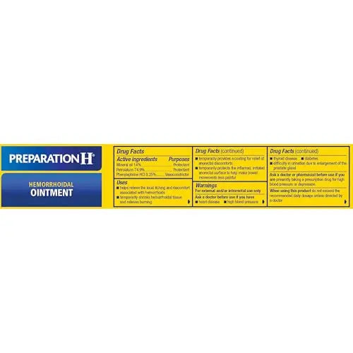 PREPARATION H Hemorrhoid Symptom Treatment Ointment, Itching, Burning & Discomfort Relief, Tube (2.0 Ounce) Preparation H uk supplements