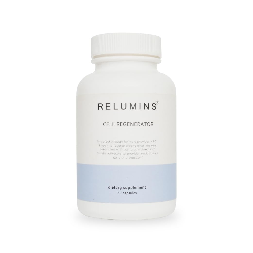 Relumins NAD+ Supplement with Nicotinamide Riboside, Resveratrol, Quercetin, Fisetin & Curcumin – Focus, Vitality, Energy, Balance & Daily Wellness Support – 60 Vegan Capsules Relumins uk supplements