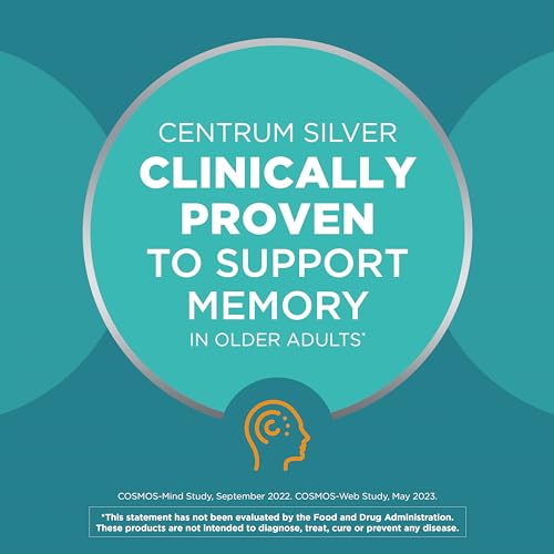 Centrum Silver Men's 50+ Multivitamin with Vitamin D3, B-Vitamins, Zinc for Memory Centrum uk supplements