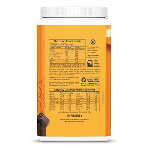 Sunwarrior Classic Plus (750g) Chocolate, 1 Units Sunwarrior uk supplements