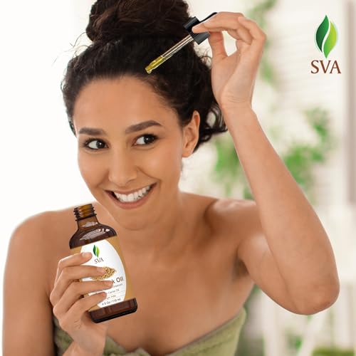 SVA Fenugreek Oil 4oz (118ml) Premium Carrier Oil with Dropper for Hair Care, Hair Oiling, Scalp Massage SVA ORGANICS uk supplements