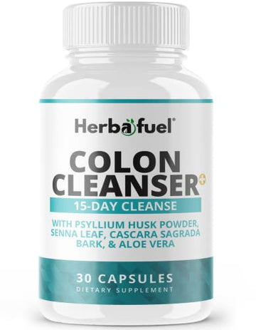 Herbafuel Colon Cleanse - Supports Detox, Gut Health, & Bloating Relief - Contains Herbs Herbafuel uk supplements