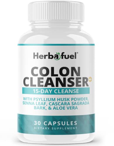Herbafuel Colon Cleanse - Supports Detox, Gut Health, & Bloating Relief - Contains Herbs Herbafuel uk supplements