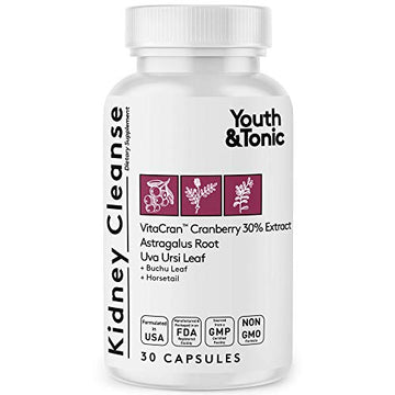 Youth & Tonic Kidney Cleanse Detox for Residual Metabolic Waste & Excess Body Water for Urinary Tract Youth & Tonic uk supplements