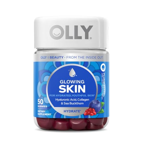 OLLY Glowing Skin Gummy, 25 Day Supply (50 Count), Plump Berry, Hyaluro OLLY uk supplements