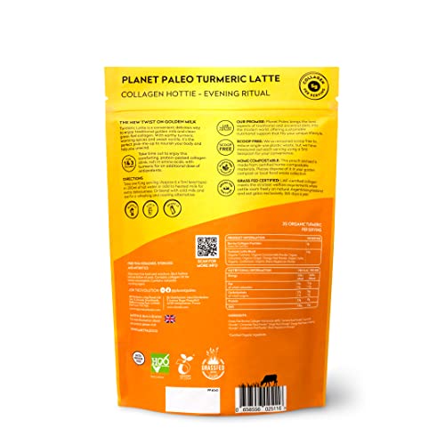 Planet Paleo Pure Collagen - Turmeric Latte (260g, 25 Servings) Planet Paleo uk supplements