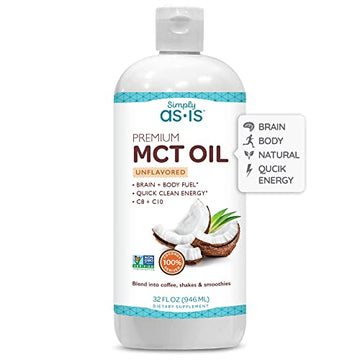 AS-IS Simply Premium MCT Oil C8 & C10 | Unflavored | 100% from Non-GMO Coconuts AS-IS uk supplements