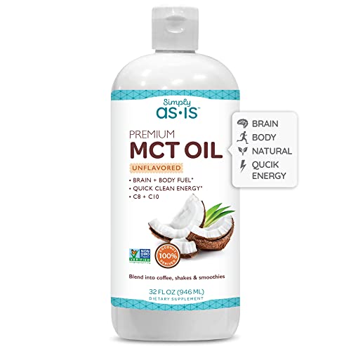 AS-IS Simply Premium MCT Oil C8 & C10 | Unflavored | 100% from Non-GMO Coconuts AS-IS uk supplements