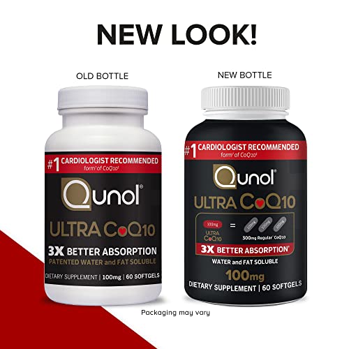 Qunol Ultra CoQ10 100mg Softgels- 3x Better Absorption Coenzyme Q10 Supplements Qunol uk supplements
