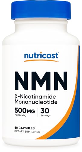 Nutricost NMN (Nicotinamide Mononucleotide) 500mg, 60 Capsules - Vegetarian Friendly, 30 Servings, Gluten Free, GMO Free Nutricost uk supplements