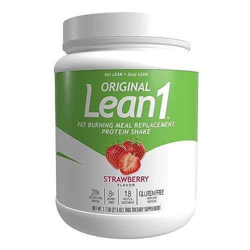 Lean1 Strawberry, 15 Serving tub, Fat Burning Meal Replacement by Nutrition53 N53 uk supplements