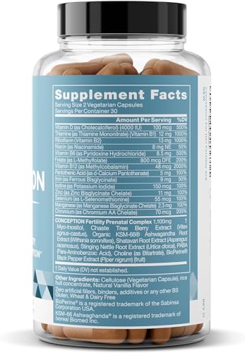 Conception Fertility Supplements for Women – Prenatal Vitamins – Promote Hormone Balance Eu Natural uk supplements