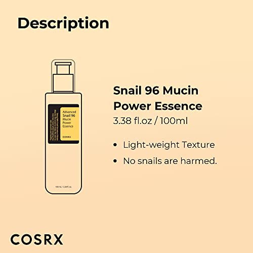 COSRX Snail Mucin 96% Power Repairing Essence 3.38 fl.oz 100ml COSRX uk supplements