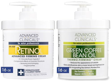 Advanced Clinicals Retinol Body Cream + Green Coffee Bean Oil Slim & Tighten Body Lotion Advanced Clinicals uk supplements