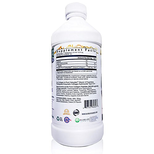 LiquiVive Liquid Collagen Protein Peptides Concentrate | Pure Hydrolyzed Super Multi Collagen Life Miracle uk supplements