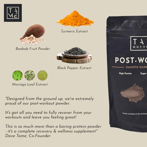 Vegan Post Workout Protein Powder | Dark Chocolate | 301g | Tame Nutrition Tame Nutrition uk supplements