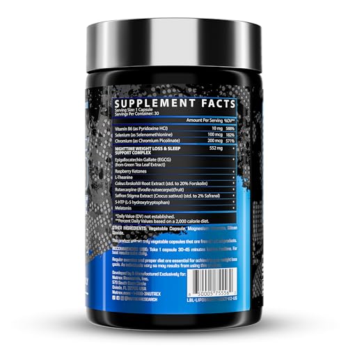 Nutrex Lipo 6 Nighttime Fat Burner | Melatonin Sleep Aid & Weight Loss Diet Pills Nutrex Research uk supplements