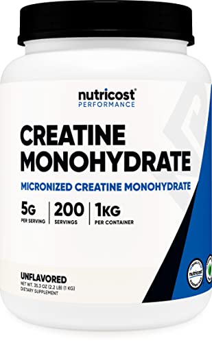 Nutricost Creatine Monohydrate Micronized Powder (1 KG) - Pure Creatine Monohydrate Nutricost uk supplements