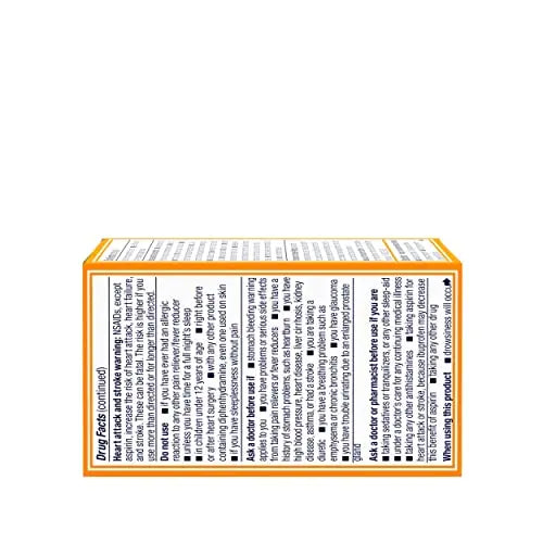 Motrin PM Pain Relief Caplets with 200 mg Ibuprofen & 38 mg Diphenhydramine Sleep Aid, Nighttime Pain Reliever for Minor Aches & Pains Helps You Fall Asleep & Stay Asleep, 20 ct Motrin uk supplements
