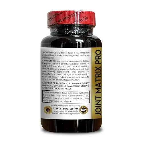 Joint Matrix PRO Natural Complex - Joint Support Supplement for Women, Support Joint Function and Mobility - 1 Bottle 90 Tablets OLANTA TRADE SOLUTION uk supplements