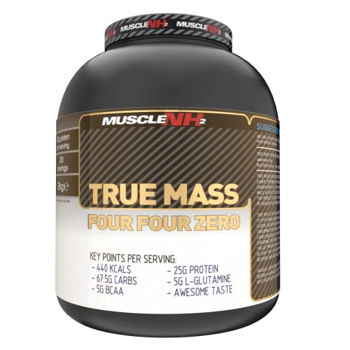 MuscleNh2 True Mass Four Four Zero Mass Gainer Protein Powder, High Calories and Protein MuscleNh2 uk supplements