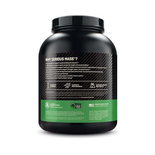 Optimum Nutrition Serious Mass, Weight Gainer Protein Powder with Creatine, Added Optimum Nutrition uk supplements