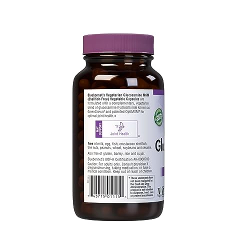 BlueBonnet Vegetarian Glucosamine Plus MSM Supplement, 120 Count ('743715011151) BlueBonnet uk supplements