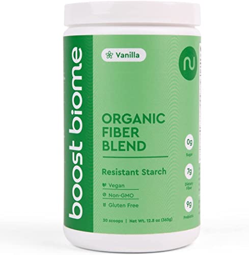 Boost Biome Fiber Supplement Organic Super Greens Powder – Supports Bloating Relief Boost Biome uk supplements