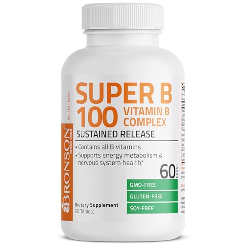 Bronson Vitamin B 100 Complex High Potency Sustained Release (Vitamin B1, B2, B3, B6) Bronson uk supplements