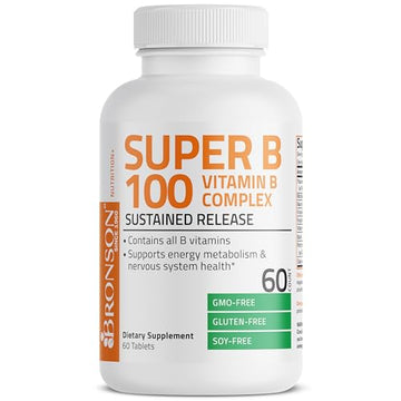 Bronson Vitamin B 100 Complex High Potency Sustained Release (Vitamin B1, B2, B3, B6) Bronson uk supplements