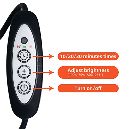 TherapSky Red Light Therapy Device 45W LED Red Infrared Light Therapy Lamp w/Remote Control and Timer therapsky uk supplements