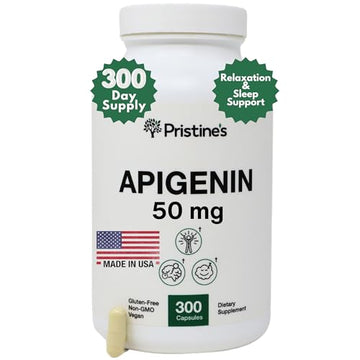 PRISTINE'S Apigenin Relaxation & Sleep Supplement Support - 50mg 300 Day Supply PRISTINE'S uk supplements