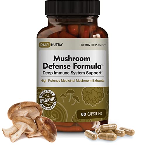 DailyNutra Mushroom Defense Formula - Immune Support Supplement | Organic DailyNutra uk supplements