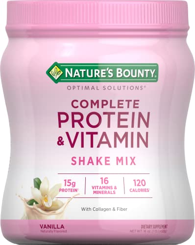 Nature's Bounty Complete Protein & Vitamin Shake Mix with Collagen & Fiber, Contains Nature's Bounty Optimal Solutions uk supplements