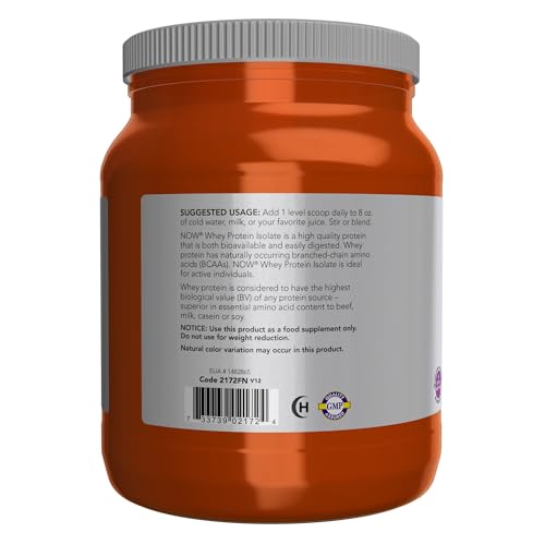 NOW Sports Nutrition, Whey Protein Isolate, 25 g With BCAAs, Unflavored Powder NOW uk supplements