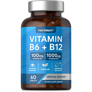 Vitamin B6 and B12 Tablets High Strength | 60 Count | with 100mg of Vitamin B6 Horbäach uk supplements